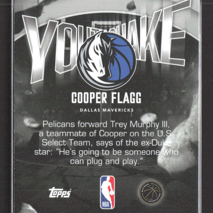 2025 Topps Chrome Youthquake Cooper Flagg #YQ-1