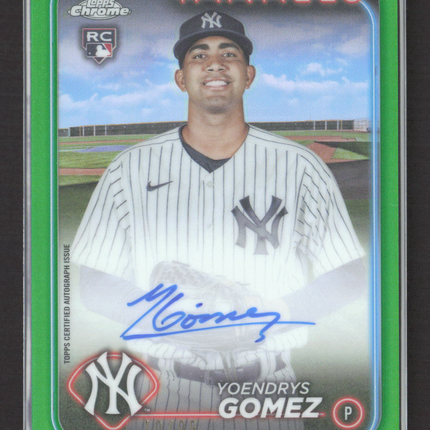 2024 Topps Chrome Yoendrys Gomez #RA-YG Green RC Auto /99