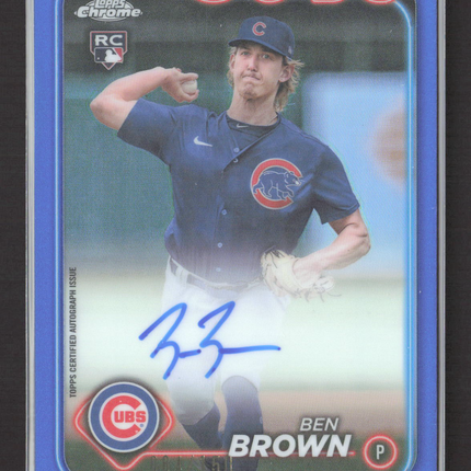 2024 Topps Chrome Ben Brown #RA-BB Blue RC Auto /150