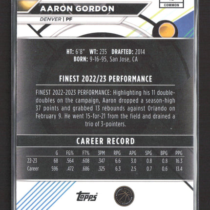 2024 Topps Finest Aaron Gordon #13 Gold Refractor 25/50