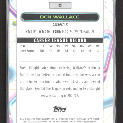 2024 Topps Chrome Ben Wallace #43 Gold /50