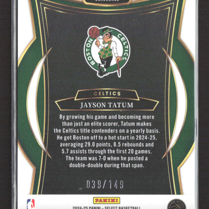 2024 Panini Select Concourse Jayson Tatum #2 White 039/149