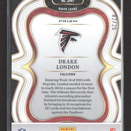 2026 Panini Select Prizm Suite Level Drake London #347 Blue Disco 02/25