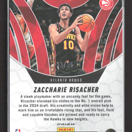 2025 Panini Mosaic Elevate Zaccharie Risacher #8 Orange Prizm RC 23/25
