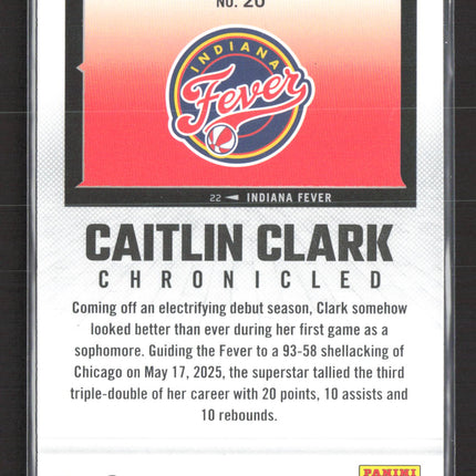 2025 Panini Caitlin Clark Chronicled Caitlin Clark #20