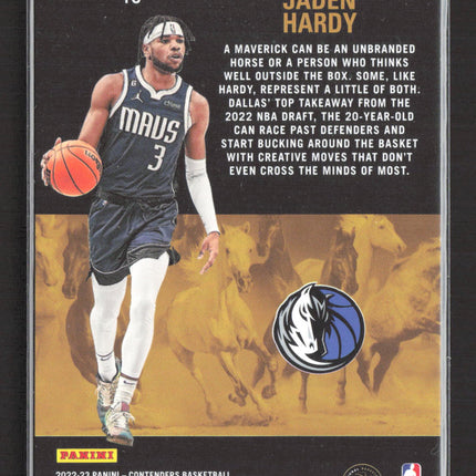 2023 Panini Contenders Rookie Stallions Jaden Hardy #16 17/25