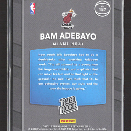 2017 Panini Donruss Optic Bam Adebayo #187 Flash