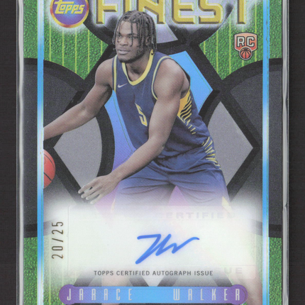 2024 Topps Finest Flashback Jarace Walker #FLA-JWA Green Refractor 20/25 RC Auto