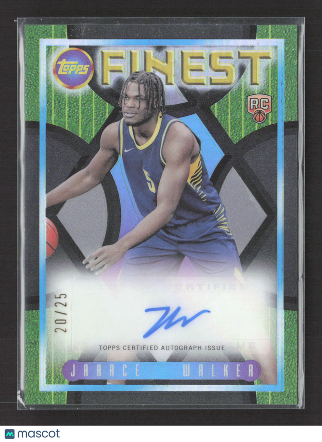 2024 Topps Finest Flashback Jarace Walker #FLA-JWA Green Refractor 20/25 RC Auto