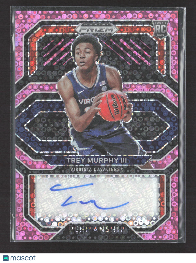 2021 Panini Prizm Draft Picks Trey Murphy III #CP-TMU Pink Disco 03/20 RC Auto