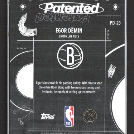 2025 Topps Chrome Patented Egor Demin #PD-23 RC