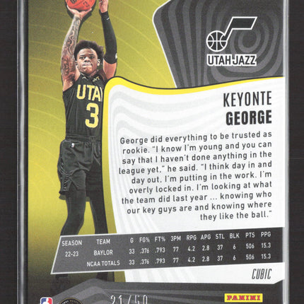 2024 Panini Revolution Basketball Keyonte George #118 Cubic RC /50