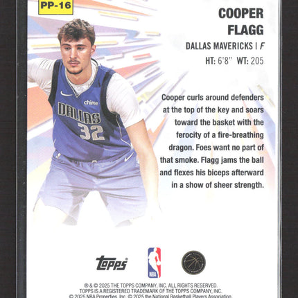 2025 Topps Power Players Cooper Flagg #PP-16 RC Holofoil