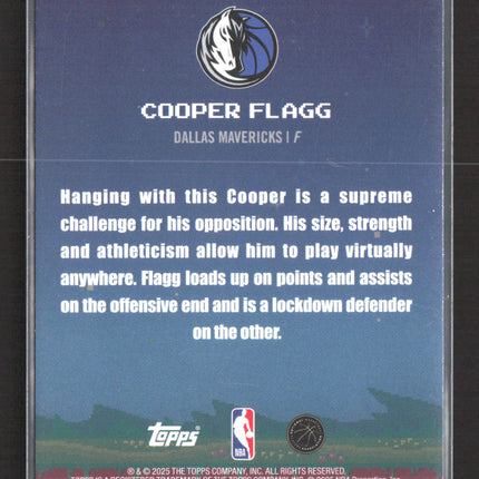 2025 Topps 8-Bit Ballers Cooper Flagg #8B-31 RC