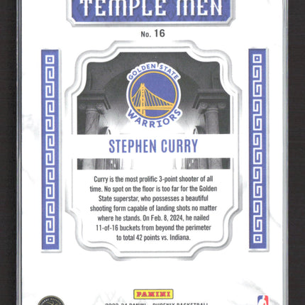 2024 Panini Phoenix Temple Men Stephen Curry #16 Teal Lazer