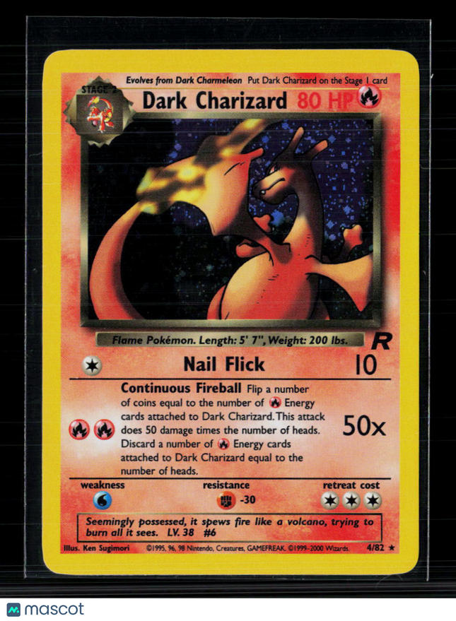 Pokemon 2000 Team Rocket Dark Charizard #4/82