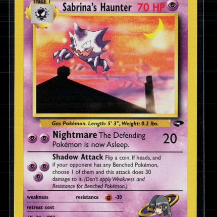 Pokemon 2000 Gym Challenge Sabrina's Haunter #55/132