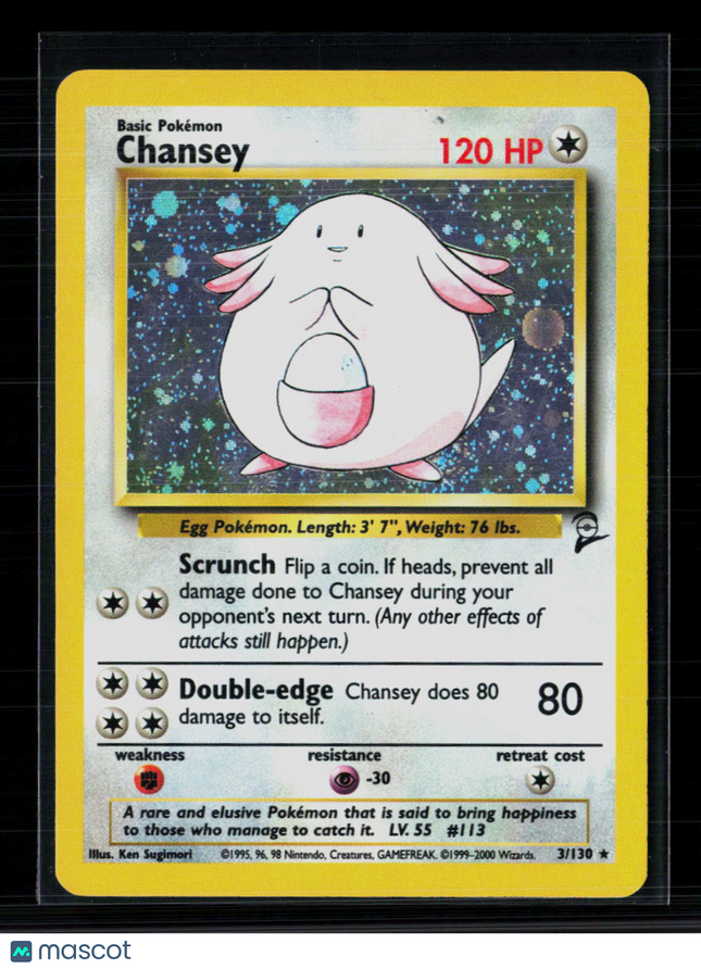 Pokemon 2000 Base Set 2 Chansey #3/130