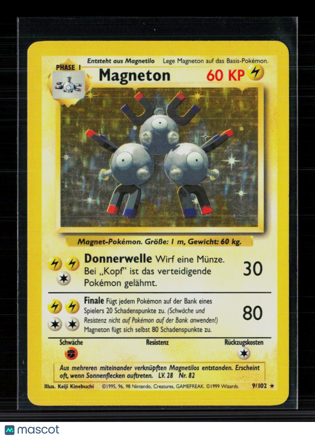 Pokemon 1999 Base Set Magneton German #9/102