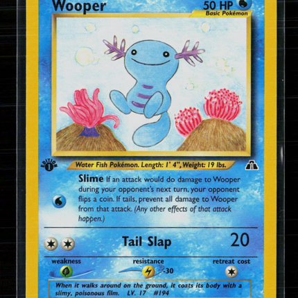 Pokemon 2001 Neo Discovery Wooper 1st Edition #71/75