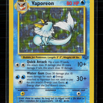 Pokemon 1999 Jungle Vaporeon #12/64