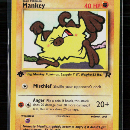 Pokemon 2000 Team Rocket Mankey #61/82