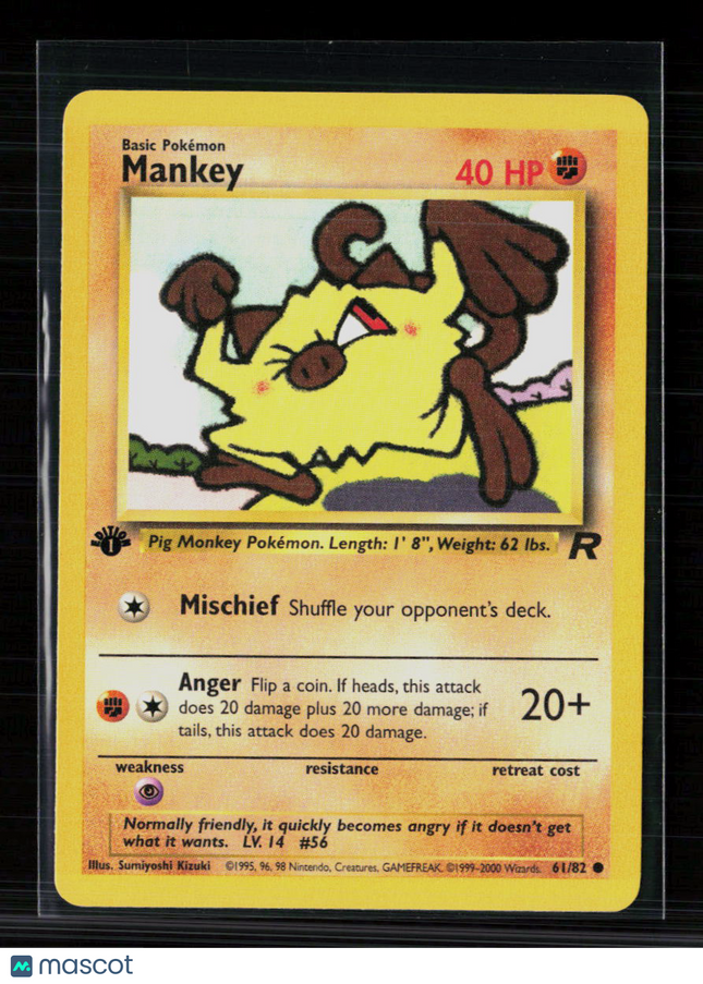 Pokemon 2000 Team Rocket Mankey #61/82
