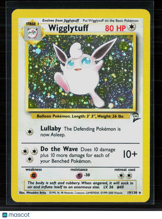 Pokemon 2000 Base Set 2 Wigglytuff #19/130