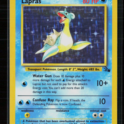 Pokemon 1999 Fossil Lapras #10/62