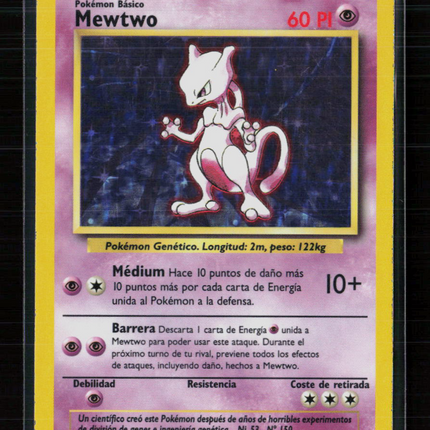 Pokemon 1999 Base Set Mewtwo Spanish #10/102