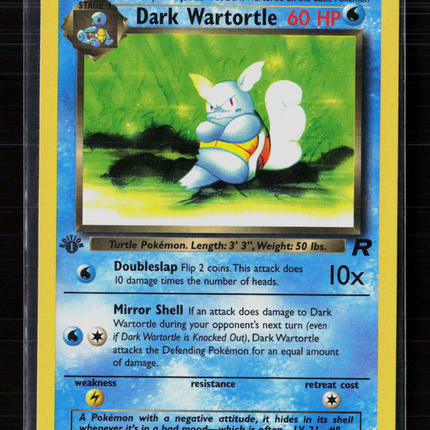 Pokemon 2000 Team Rocket Dark Wartortle 1st Edition #46/82