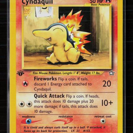 Pokemon 2000 Neo Genesis Cyndaquil 1st Edition #57/111