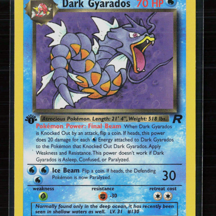 Pokemon 2000 Team Rocket Dark Gyarados 1st Edition #25/82