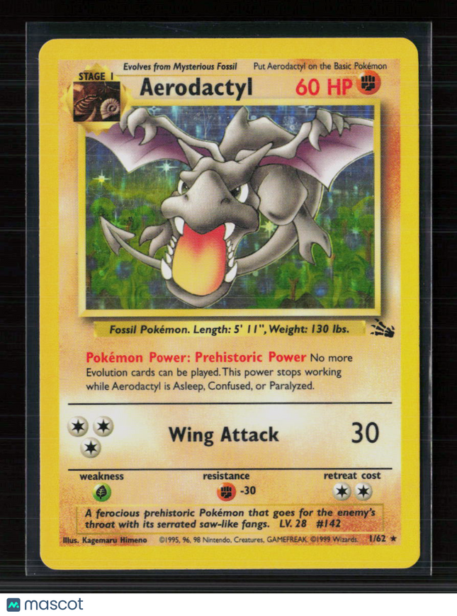 Pokemon 1999 Fossil Aerodactyl #1/62