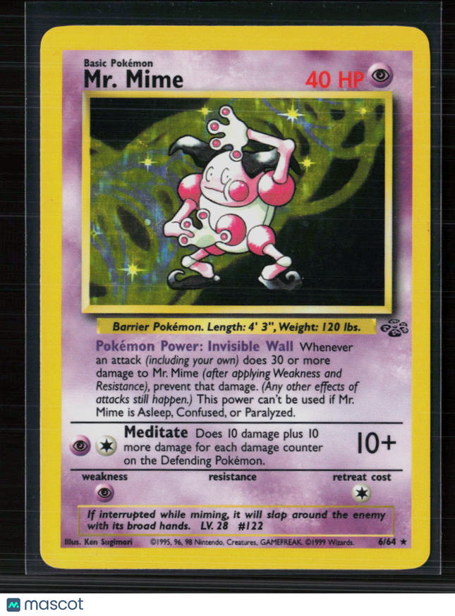 Pokemon 1999 Jungle MR. Mime #6/64