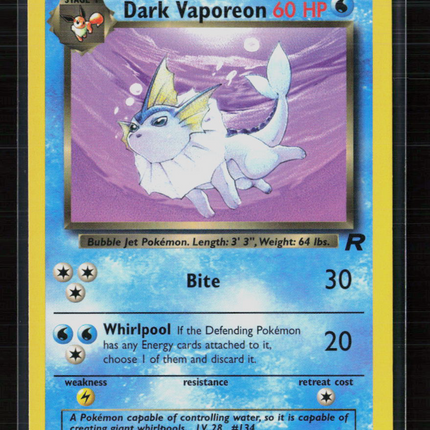 Pokemon 2000 Team Rocket Dark Vaporeon #45/82