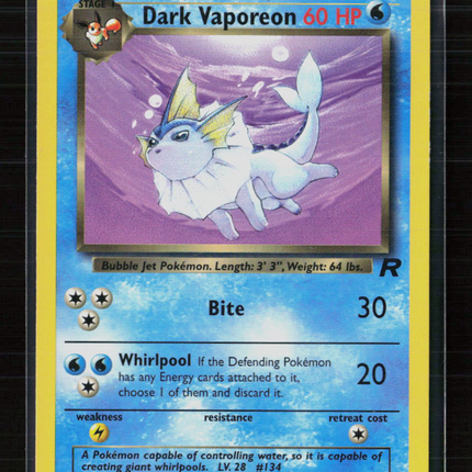 Pokemon 2000 Team Rocket Dark Vaporeon #45/82