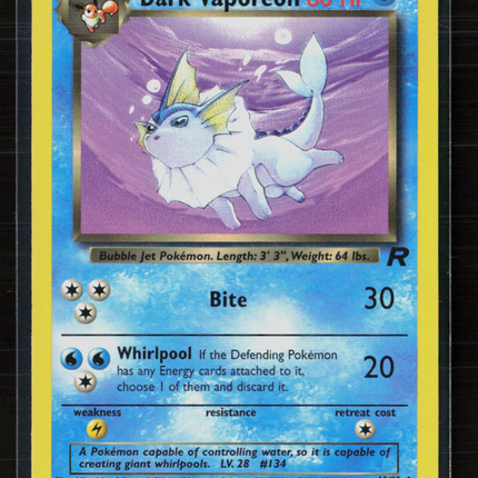 Pokemon 2000 Team Rocket Dark Vaporeon #45/82