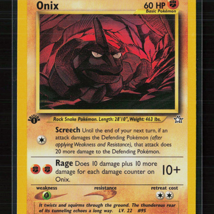 Pokemon 2000 Neo Genesis Onix 1st Edition #69/111