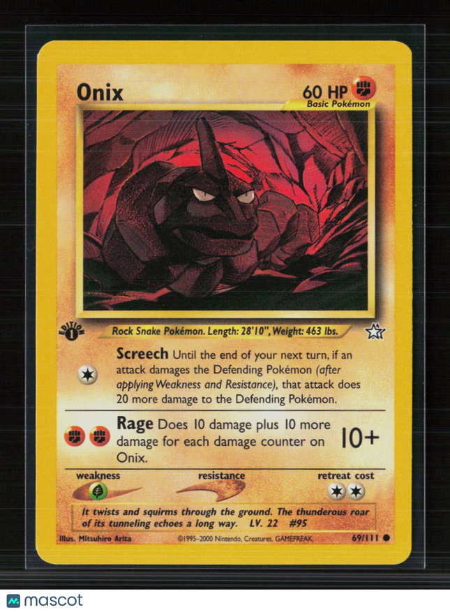 Pokemon 2000 Neo Genesis Onix 1st Edition #69/111