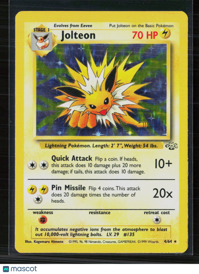 Pokemon 1999 Jungle Jolteon #4/64