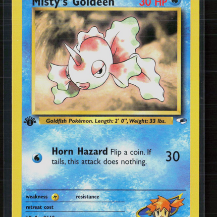 Pokemon 2000 Gym Heroes Misty's Goldeen 1st Edition #30/132