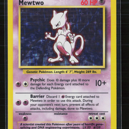 Pokemon 1999 Base Set Mewtwo #10/102