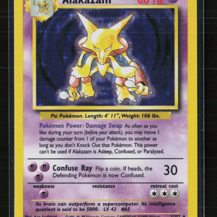 Pokemon 1999 Base Set Alakazam #1/102