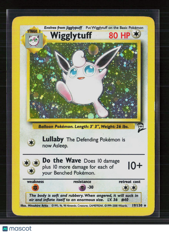 Pokemon 2000 Base Set 2 Wigglytuff #19/130
