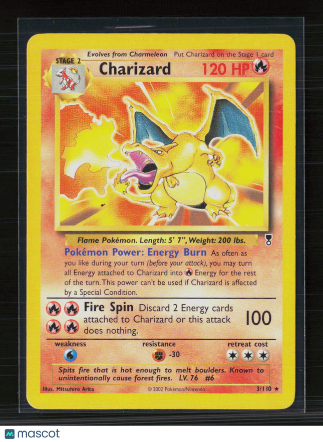 Pokemon 2002 Legendary Collection Charizard #3/110 Deck Exclusive