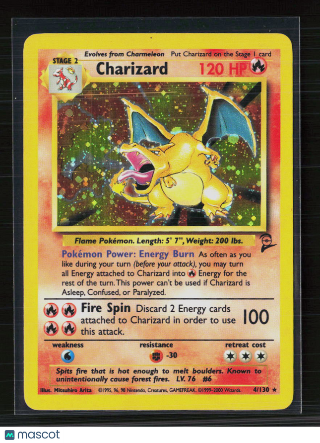 Pokemon 2000 Base Set 2 Charizard #4/130
