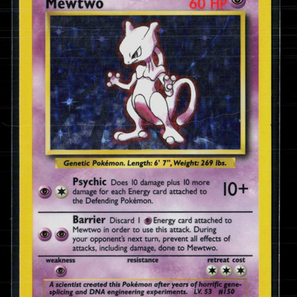 Pokemon 1999 Base Set Mewtwo #10/102