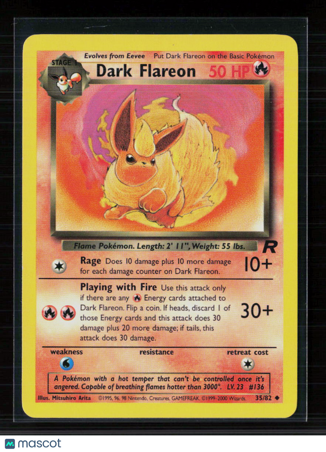 Pokemon 2000 Team Rocket Dark Flareon #35/82