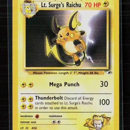 Pokemon 2000 Gym Challenge LT. Surge's Raichu #28/132